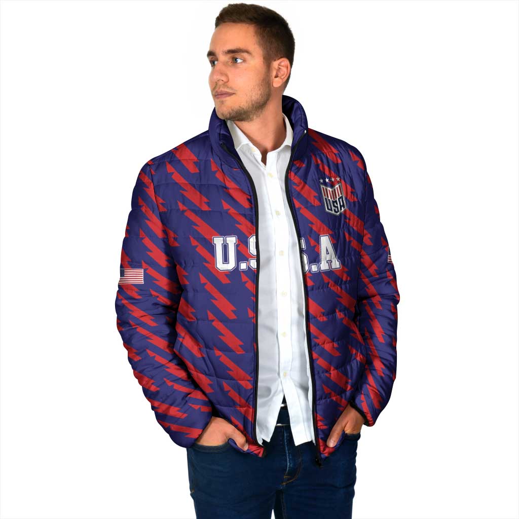 Custom World Soccer 2026 USA Padded Jacket Road To Glory Bring It Home - Wonder Print Shop