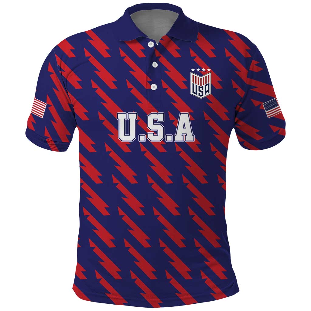 Custom World Soccer 2026 USA Polo Shirt Road To Glory Bring It Home - Wonder Print Shop