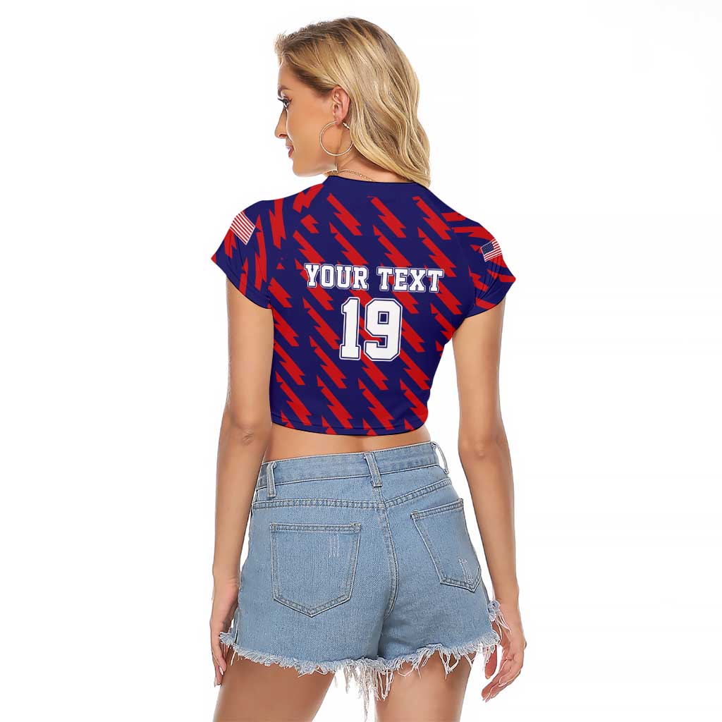 Custom World Soccer 2026 USA Raglan Cropped T Shirt Road To Glory Bring It Home - Wonder Print Shop