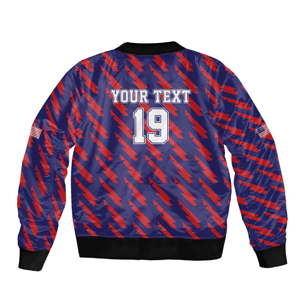 Custom World Soccer 2026 USA Sleeve Zip Bomber Jacket Road To Glory Bring It Home - Wonder Print Shop