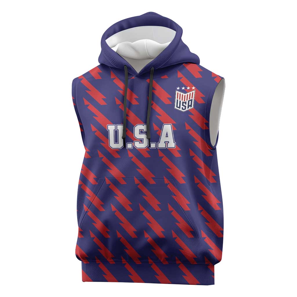 Custom World Soccer 2026 USA Sleeveless Hoodie Road To Glory Bring It Home - Wonder Print Shop