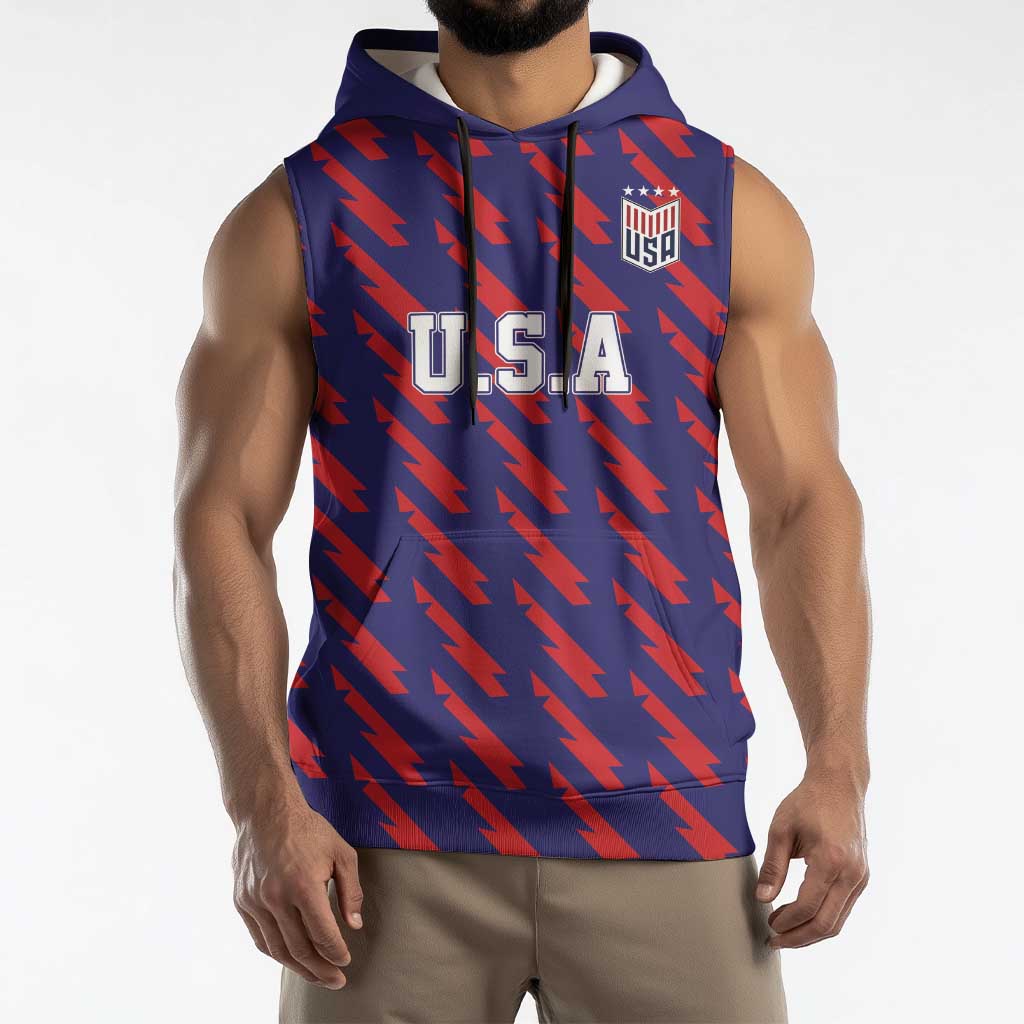 Custom World Soccer 2026 USA Sleeveless Hoodie Road To Glory Bring It Home - Wonder Print Shop