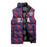Custom World Soccer 2026 USA Sleeveless Puffer Jacket Road To Glory Bring It Home - Wonder Print Shop