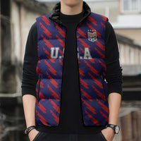 Custom World Soccer 2026 USA Sleeveless Puffer Jacket Road To Glory Bring It Home - Wonder Print Shop