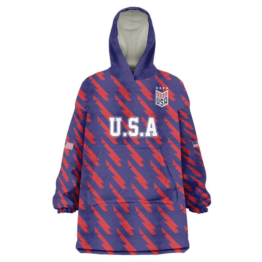 Custom World Soccer 2026 USA Wearable Blanket Hoodie Road To Glory Bring It Home - Wonder Print Shop