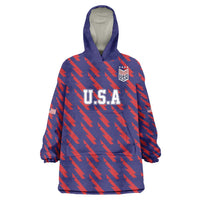 Custom World Soccer 2026 USA Wearable Blanket Hoodie Road To Glory Bring It Home - Wonder Print Shop