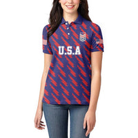 Custom World Soccer 2026 USA Women Polo Shirt Road To Glory Bring It Home - Wonder Print Shop