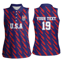 Custom World Soccer 2026 USA Women Sleeveless Polo Shirt Road To Glory Bring It Home - Wonder Print Shop