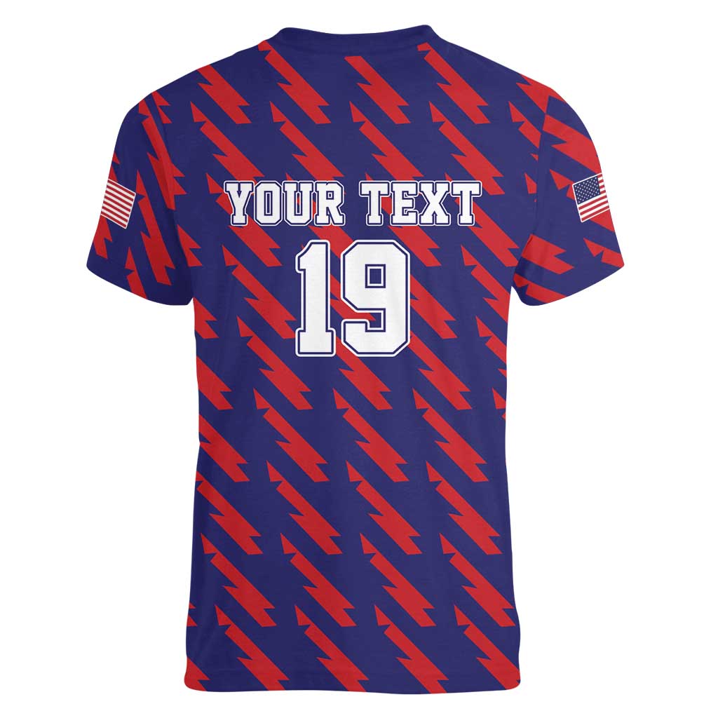 Custom World Soccer 2026 USA Women V-Neck T-Shirt Road To Glory Bring It Home - Wonder Print Shop