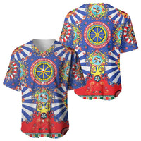 Sicily Italy Carretto Siciliano Baseball Jersey Sicilian Cart Floral Patterns