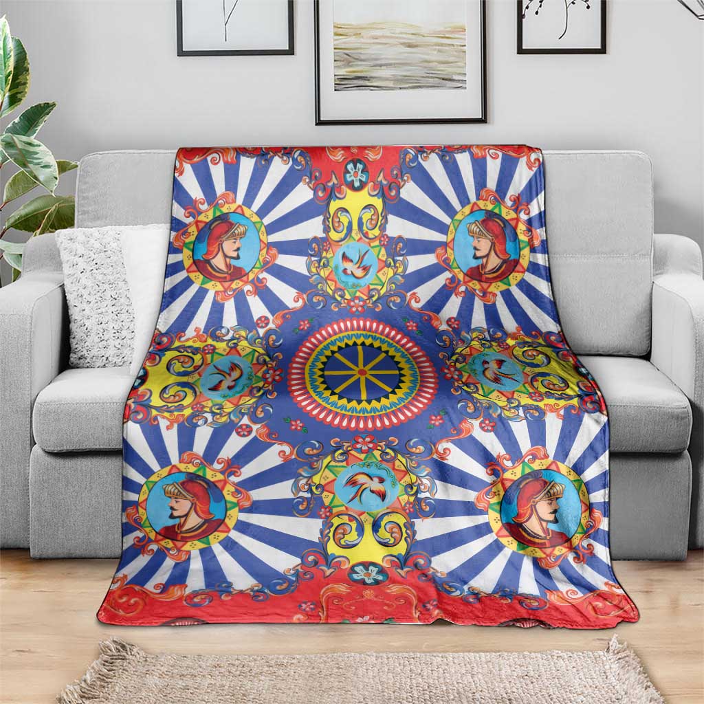 Sicily Italy Carretto Siciliano Blanket Sicilian Cart Floral Patterns