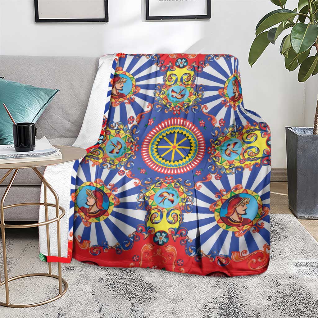 Sicily Italy Carretto Siciliano Blanket Sicilian Cart Floral Patterns