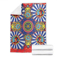 Sicily Italy Carretto Siciliano Blanket Sicilian Cart Floral Patterns