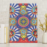 Sicily Italy Carretto Siciliano Canvas Wall Art Sicilian Cart Floral Patterns