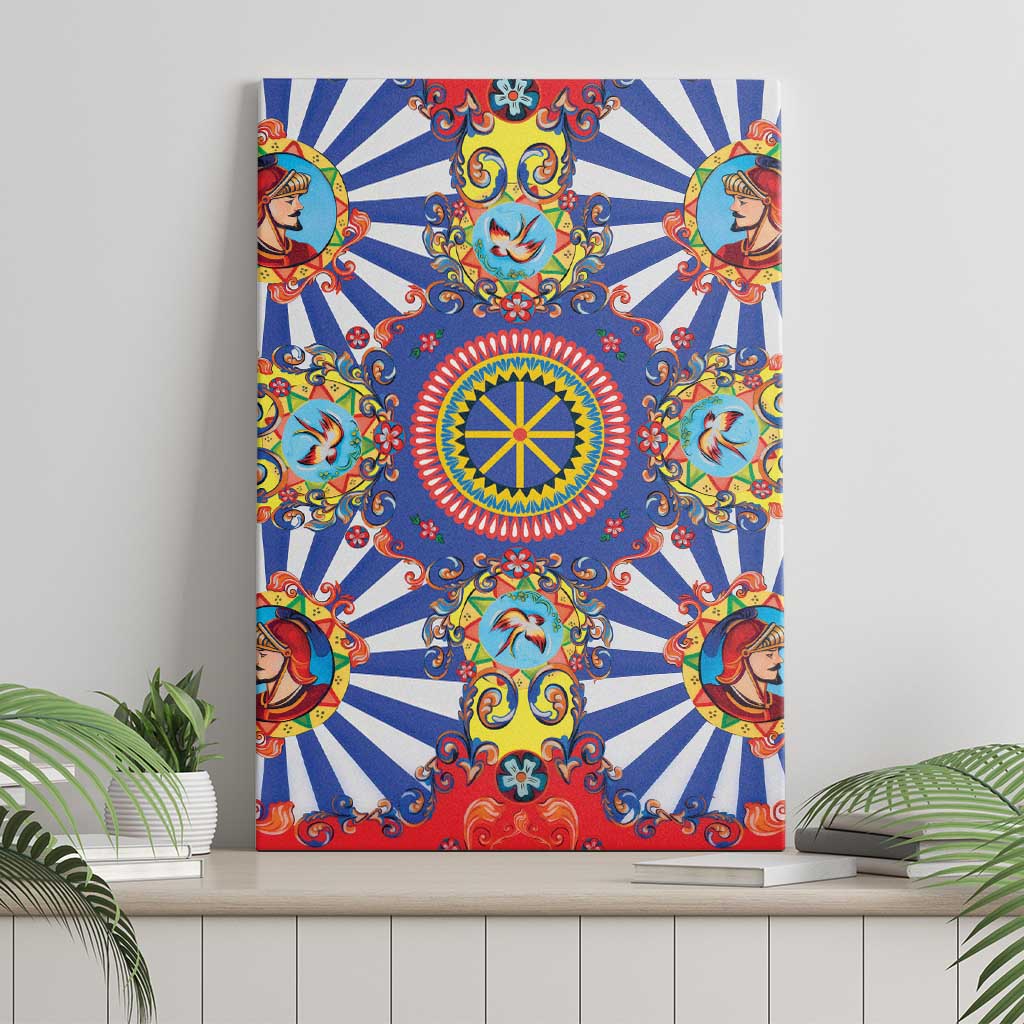 Sicily Italy Carretto Siciliano Canvas Wall Art Sicilian Cart Floral Patterns