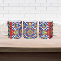 Sicily Italy Carretto Siciliano Ceramic Mug Sicilian Cart Floral Patterns