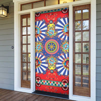 Sicily Italy Carretto Siciliano Door Cover Sicilian Cart Floral Patterns