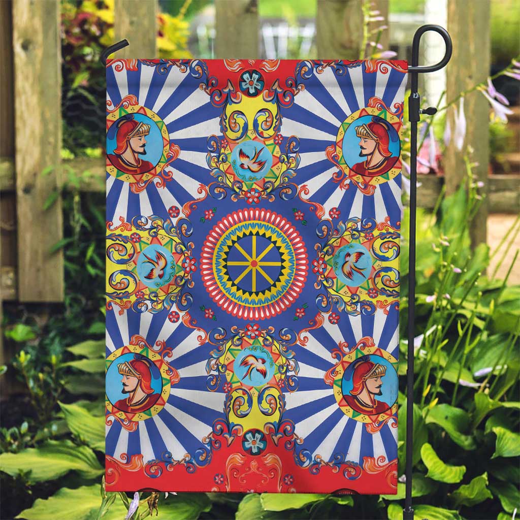 Sicily Italy Carretto Siciliano Garden Flag Sicilian Cart Floral Patterns