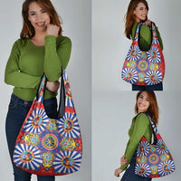 Sicily Italy Carretto Siciliano Grocery Bag Sicilian Cart Floral Patterns