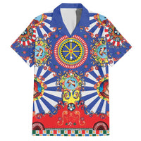 Sicily Italy Carretto Siciliano Hawaiian Shirt Sicilian Cart Floral Patterns