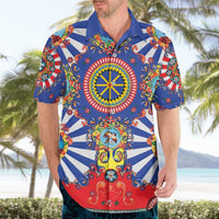 Sicily Italy Carretto Siciliano Hawaiian Shirt Sicilian Cart Floral Patterns