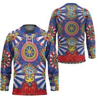 Sicily Italy Carretto Siciliano Hockey Jersey Sicilian Cart Floral Patterns