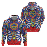 Sicily Italy Carretto Siciliano Hoodie Sicilian Cart Floral Patterns