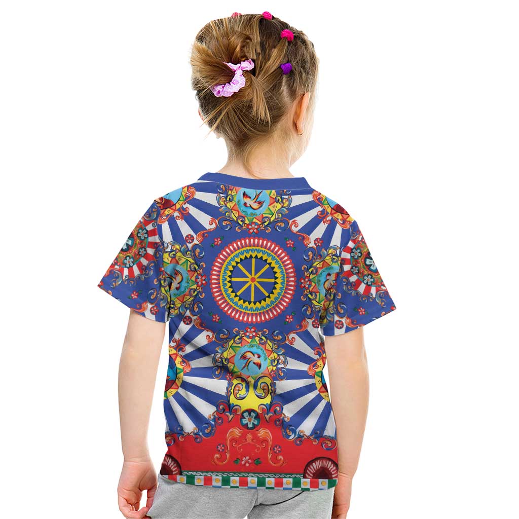 Sicily Italy Carretto Siciliano Kid T Shirt Sicilian Cart Floral Patterns