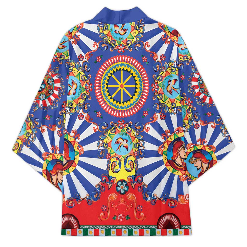 Sicily Italy Carretto Siciliano Kimono Sicilian Cart Floral Patterns