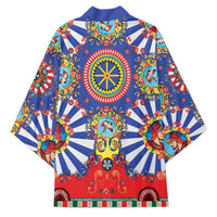 Sicily Italy Carretto Siciliano Kimono Sicilian Cart Floral Patterns