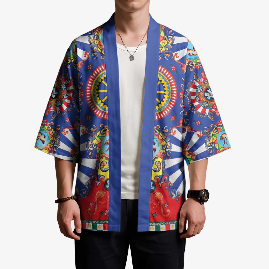 Sicily Italy Carretto Siciliano Kimono Sicilian Cart Floral Patterns