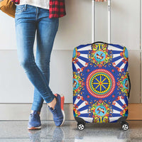 Sicily Italy Carretto Siciliano Luggage Cover Sicilian Cart Floral Patterns