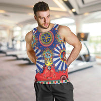 Sicily Italy Carretto Siciliano Men Tank Top Sicilian Cart Floral Patterns