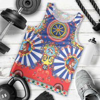 Sicily Italy Carretto Siciliano Men Tank Top Sicilian Cart Floral Patterns