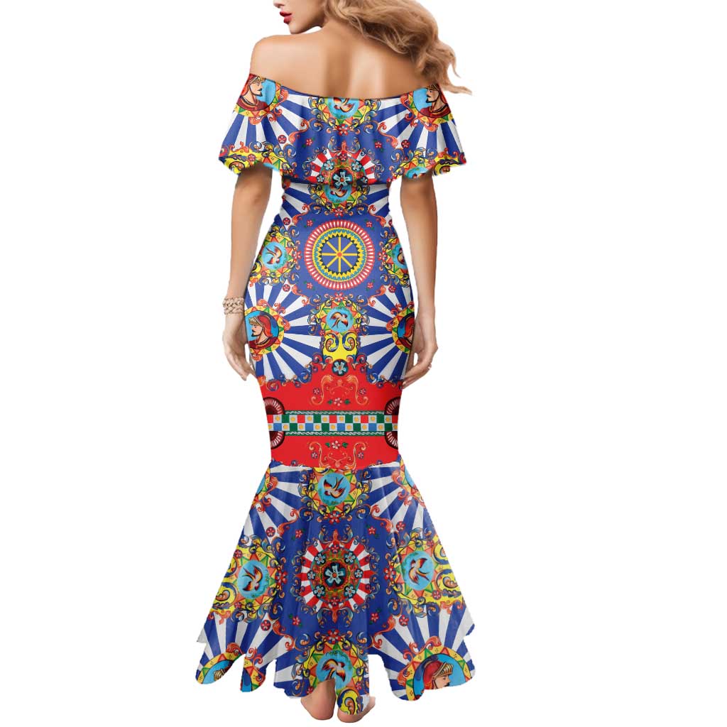 Sicily Italy Carretto Siciliano Mermaid Dress Sicilian Cart Floral Patterns