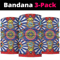 Sicily Italy Carretto Siciliano Neck Gaiter Sicilian Cart Floral Patterns