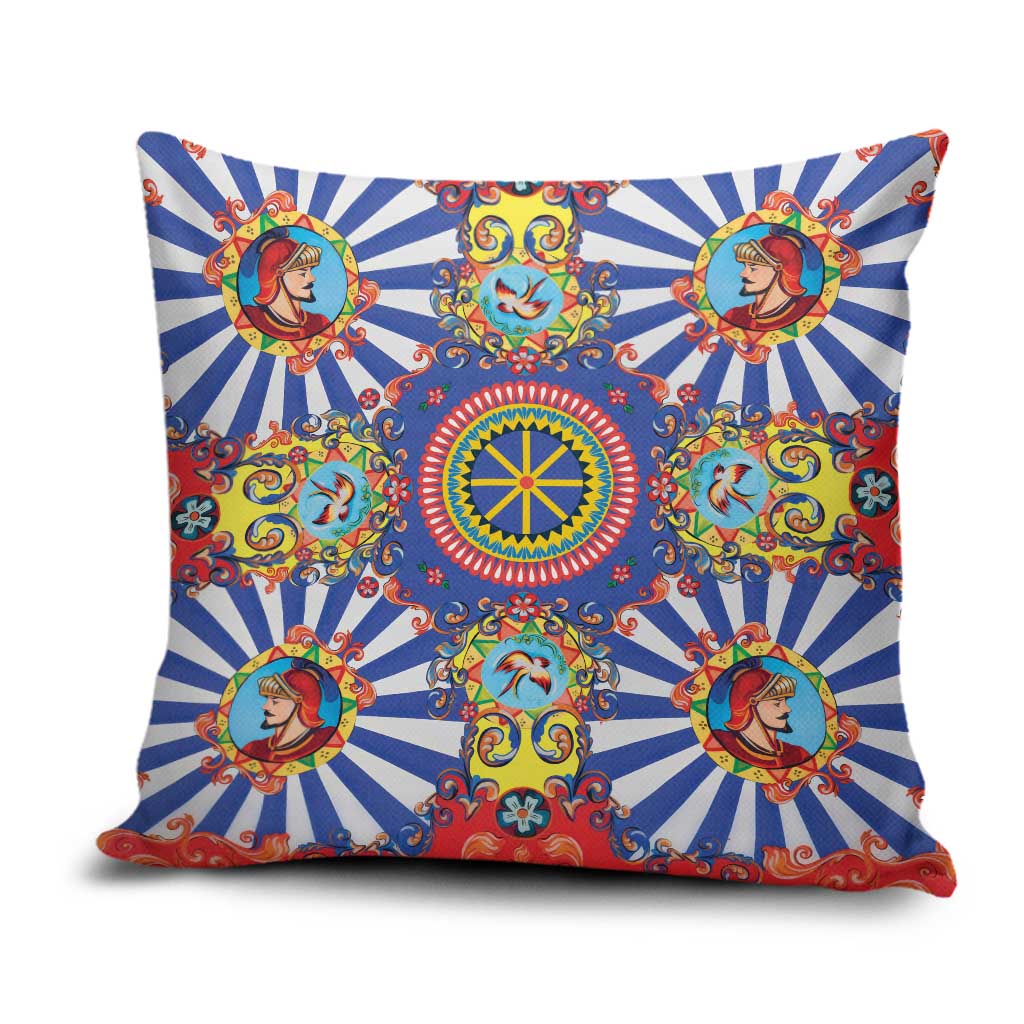 Sicily Italy Carretto Siciliano Pillow Cover Sicilian Cart Floral Patterns