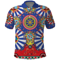Sicily Italy Carretto Siciliano Polo Shirt Sicilian Cart Floral Patterns