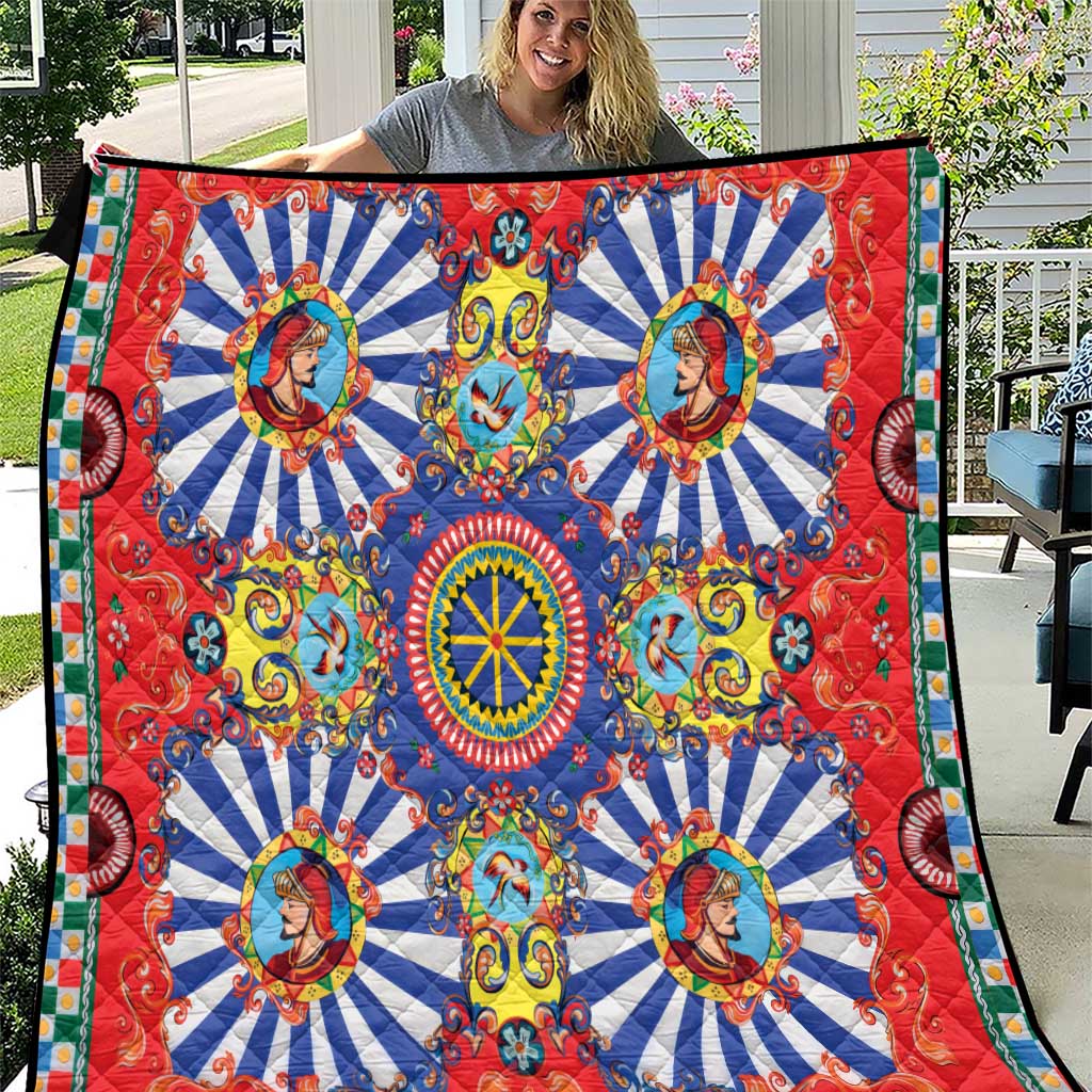 Sicily Italy Carretto Siciliano Quilt Sicilian Cart Floral Patterns