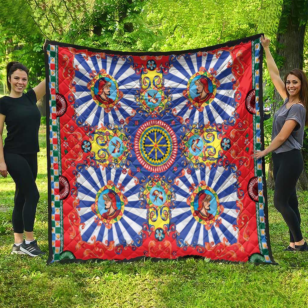 Sicily Italy Carretto Siciliano Quilt Sicilian Cart Floral Patterns