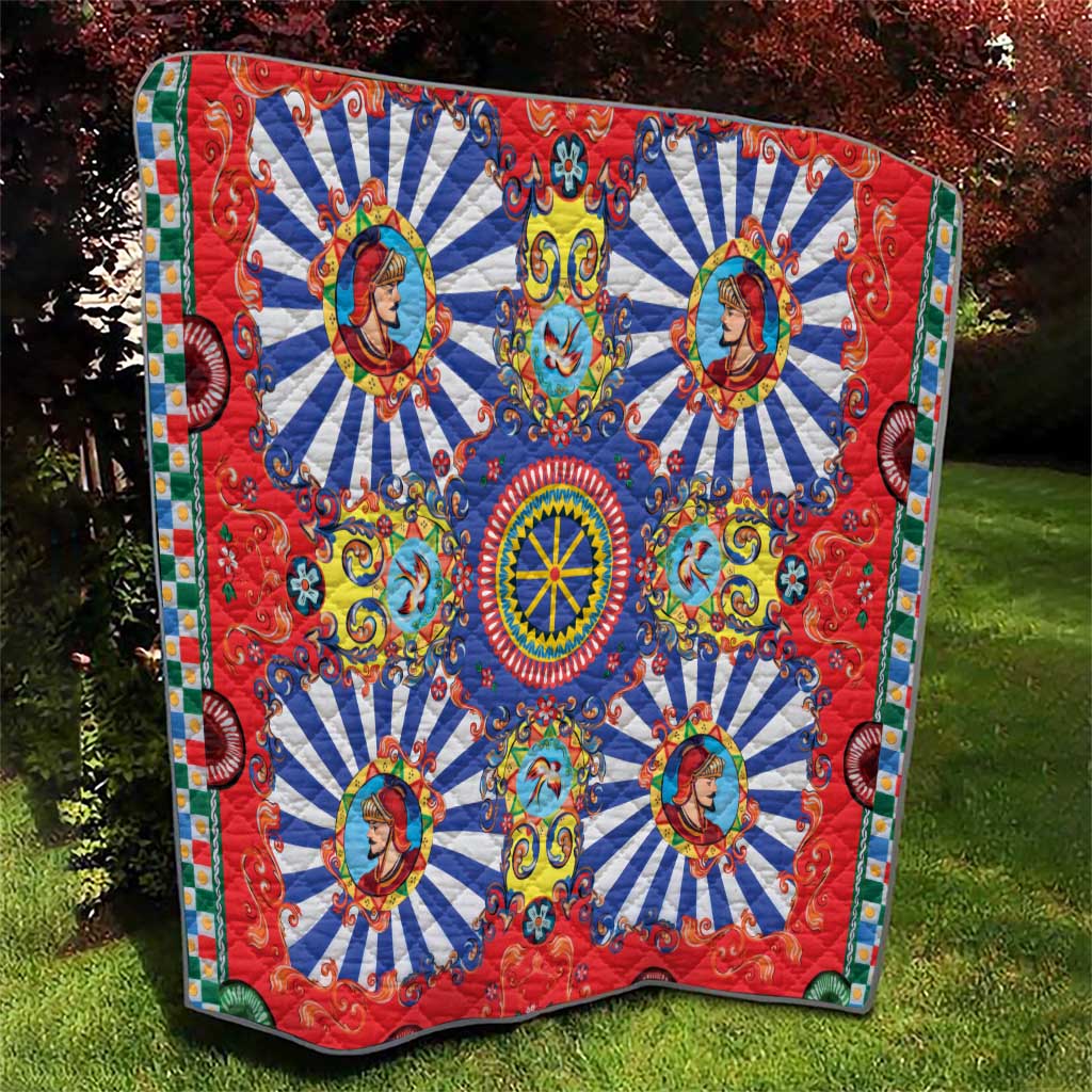 Sicily Italy Carretto Siciliano Quilt Sicilian Cart Floral Patterns
