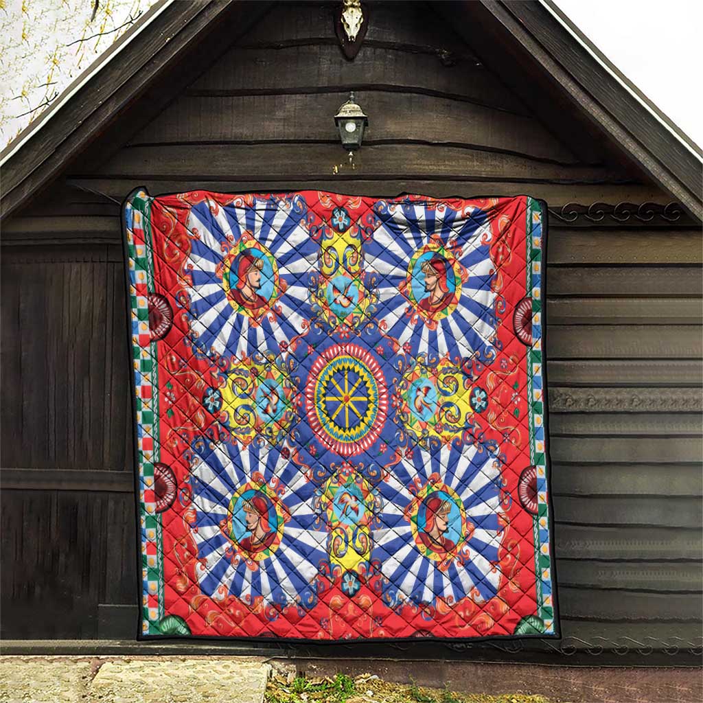 Sicily Italy Carretto Siciliano Quilt Sicilian Cart Floral Patterns