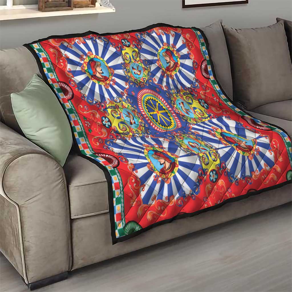 Sicily Italy Carretto Siciliano Quilt Sicilian Cart Floral Patterns