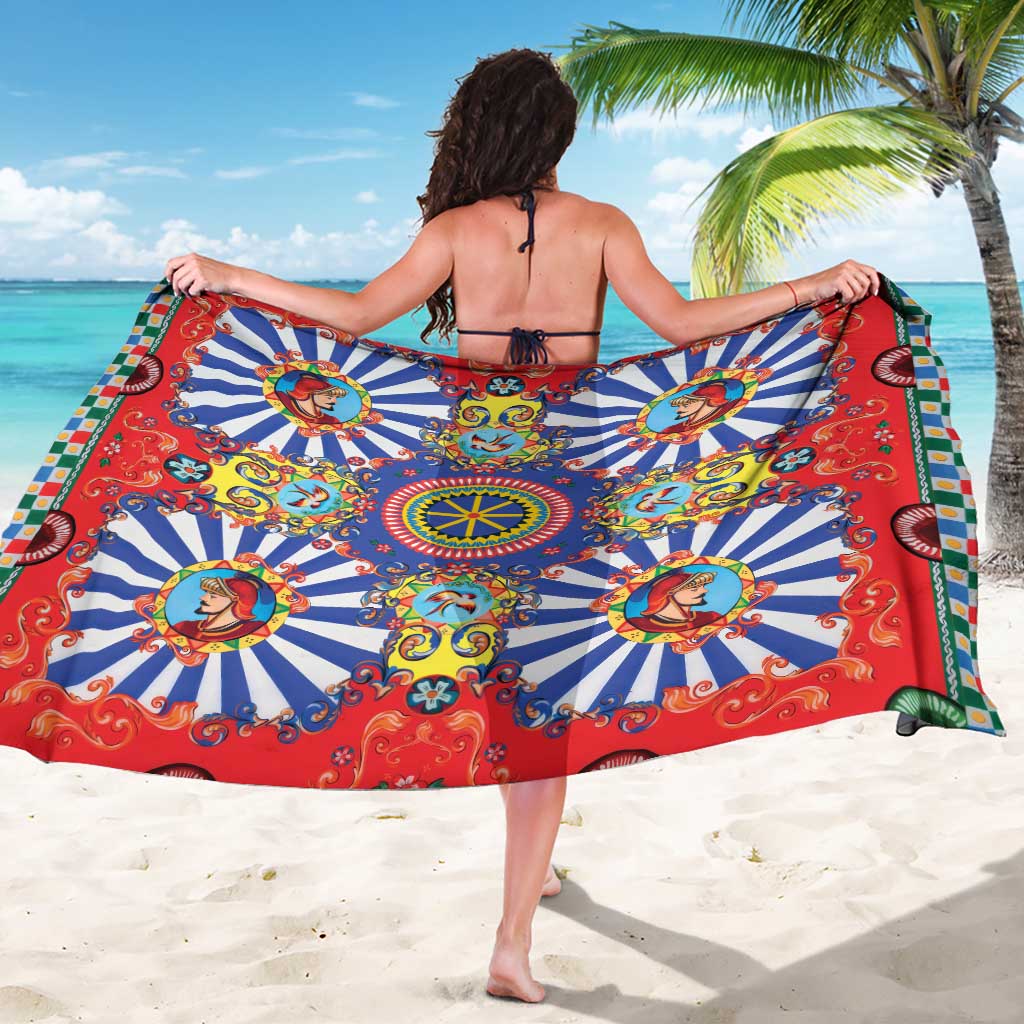 Sicily Italy Carretto Siciliano Sarong Sicilian Cart Floral Patterns