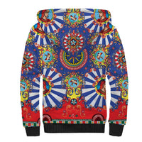 Sicily Italy Carretto Siciliano Sherpa Hoodie Sicilian Cart Floral Patterns