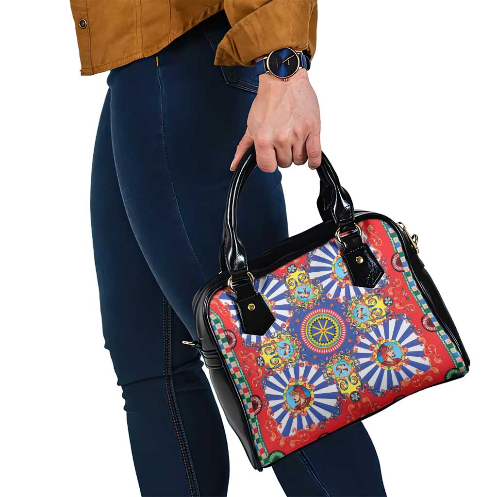 Sicily Italy Carretto Siciliano Shoulder Handbag Sicilian Cart Floral Patterns