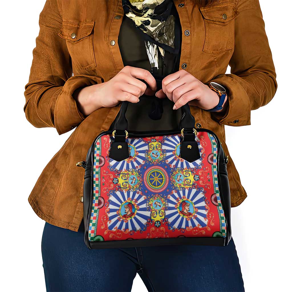 Sicily Italy Carretto Siciliano Shoulder Handbag Sicilian Cart Floral Patterns