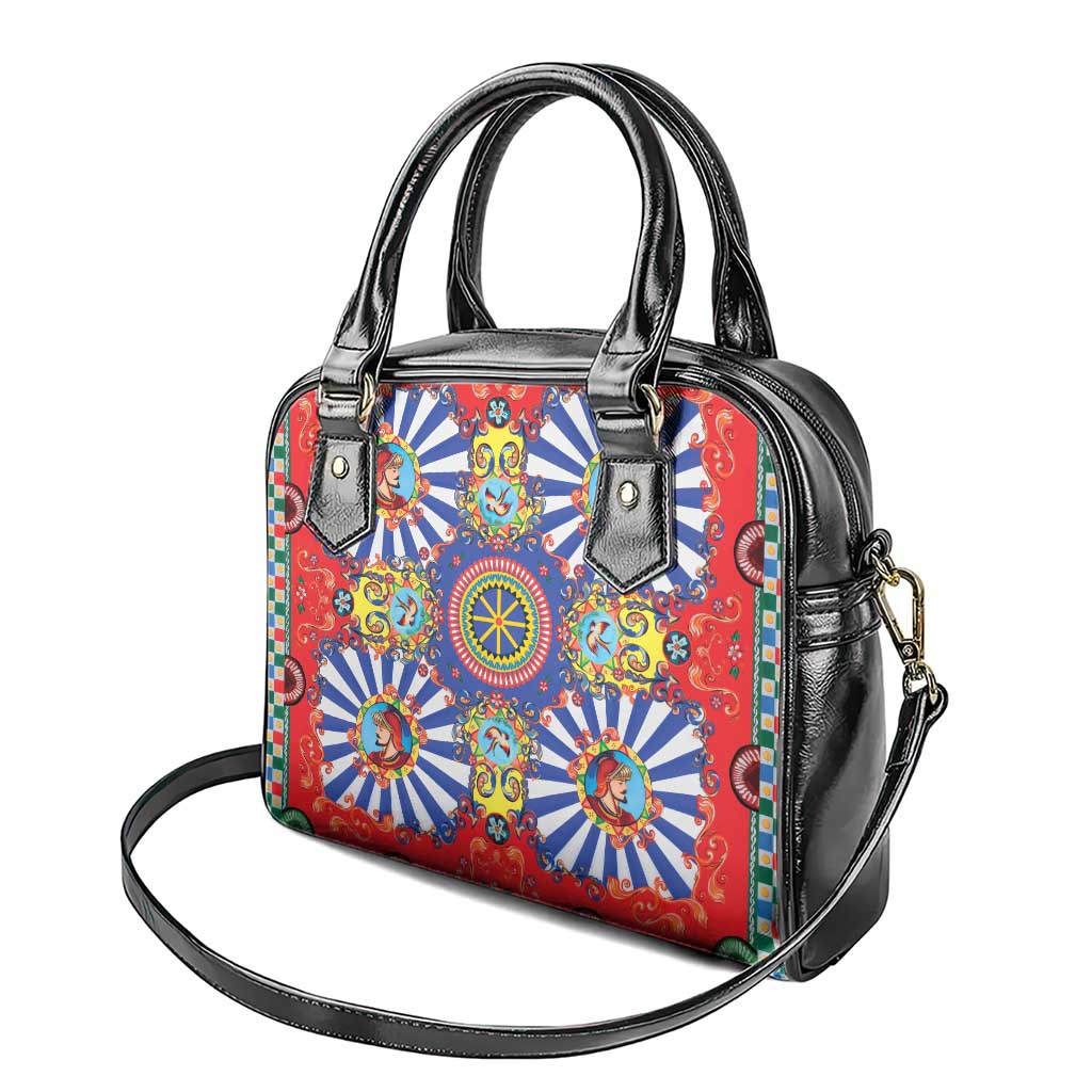 Sicily Italy Carretto Siciliano Shoulder Handbag Sicilian Cart Floral Patterns
