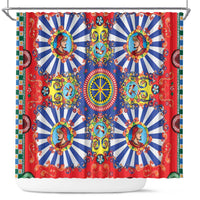 Sicily Italy Carretto Siciliano Shower Curtain Sicilian Cart Floral Patterns