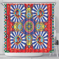 Sicily Italy Carretto Siciliano Shower Curtain Sicilian Cart Floral Patterns